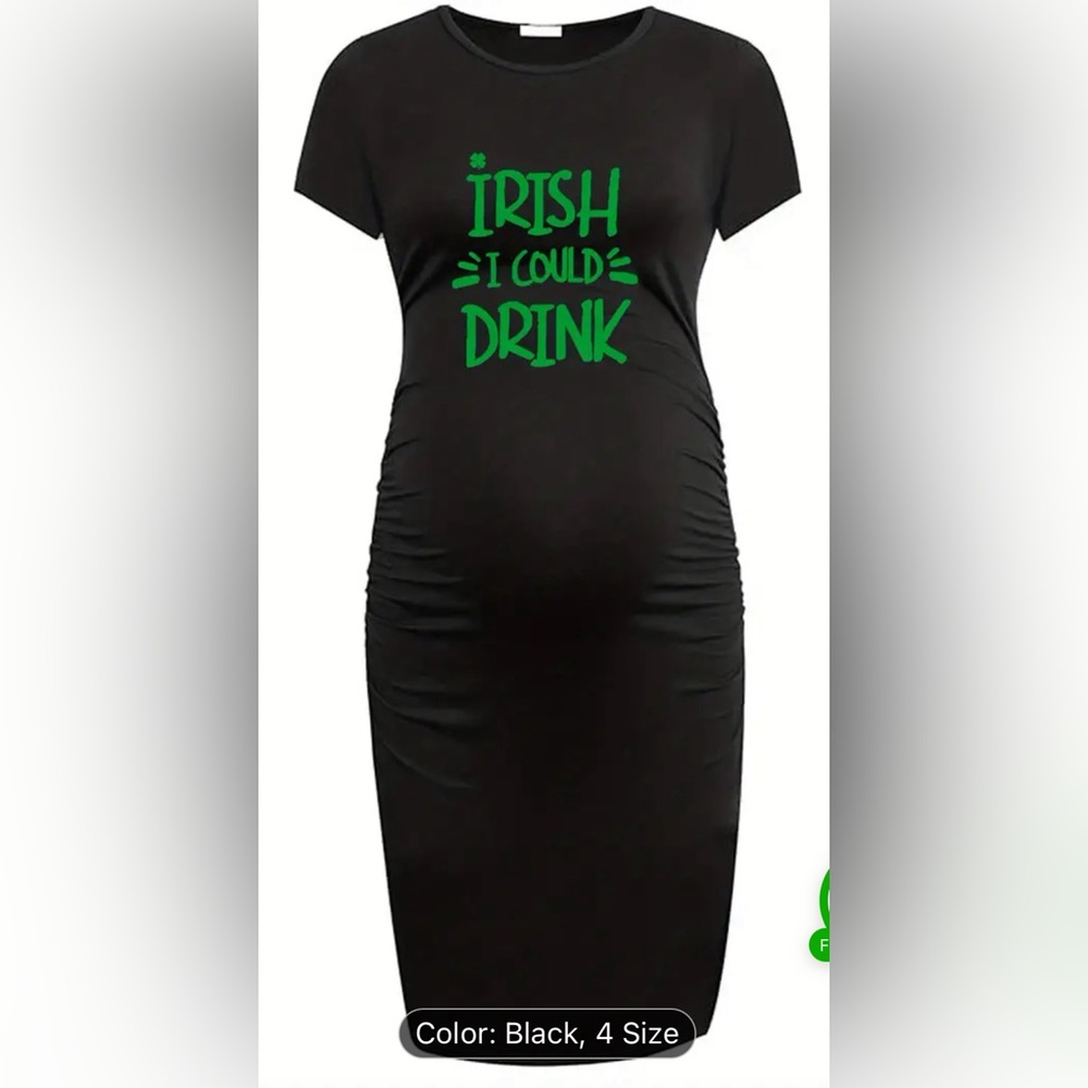 Black maternity St  Patrick’s Day Dress